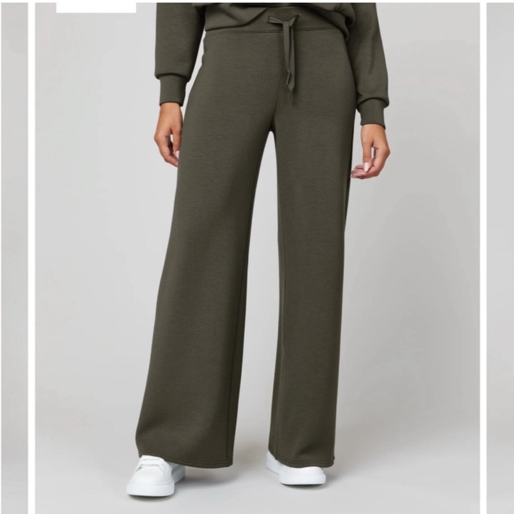 SPANX Olive Green Wide-Leg Lounge Pants